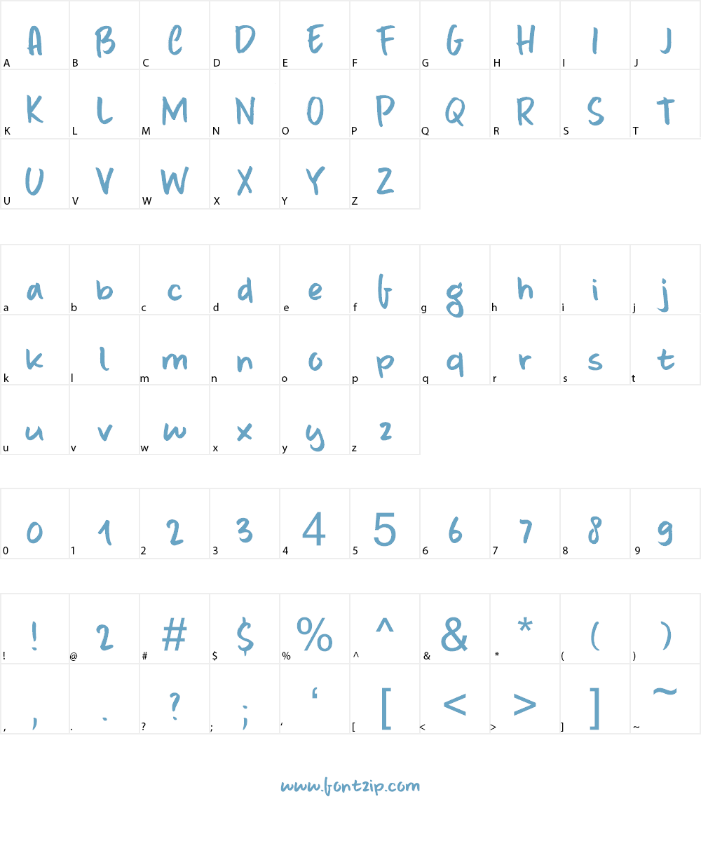 DK Carrot Juice Font Character